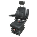 Scaun universal reglabil pe inaltime si greutate 40-120Kg, cotiere si spatar rabatabil 50-90° pentru tractor, utilaje agricole, industriale, stivuitor