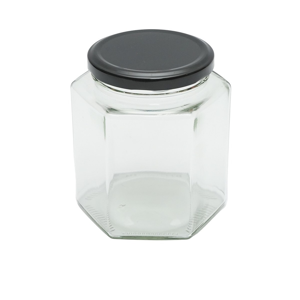 Borcan din sticla cu capac pentru miere 730ml