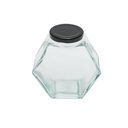 Borcan din sticla cu capac pentru miere 500ml