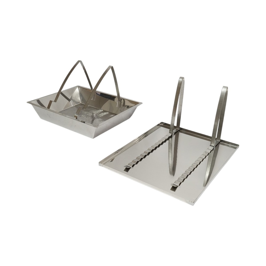 Tava pentru descapacit cu sita din inox 520x415x110mm