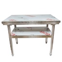 Masa de lucru apicola din inox 1000x700x800mm cu raft