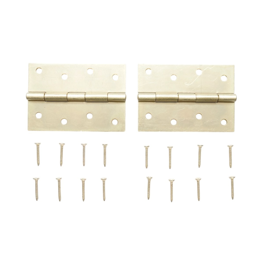 Set 2 balamale mobilier tip fluture 100x70mm, otel zincat auriu, suruburi incluse