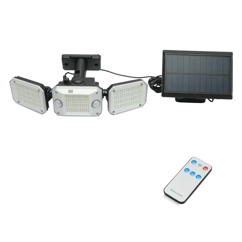 Lampa LED cu panou solar telecomanda si baterie 2000mAh, IP65