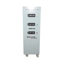 Stabilizator automat de tensiune 80KVA trifazat cu servomotor, bypass, afisaj LCD
