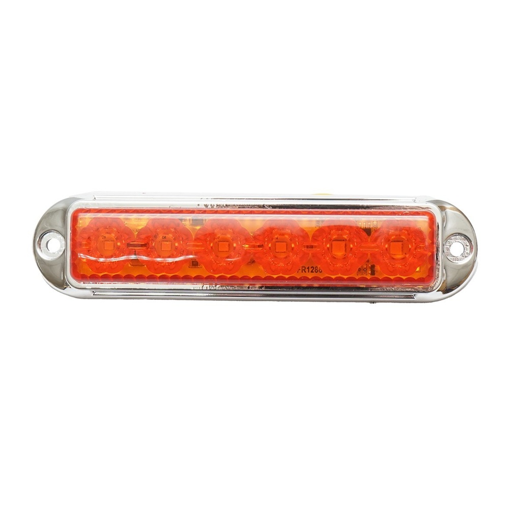 Lampa laterala gabarit slim galbena cromata LED 12-24V, galbena FR1286CY