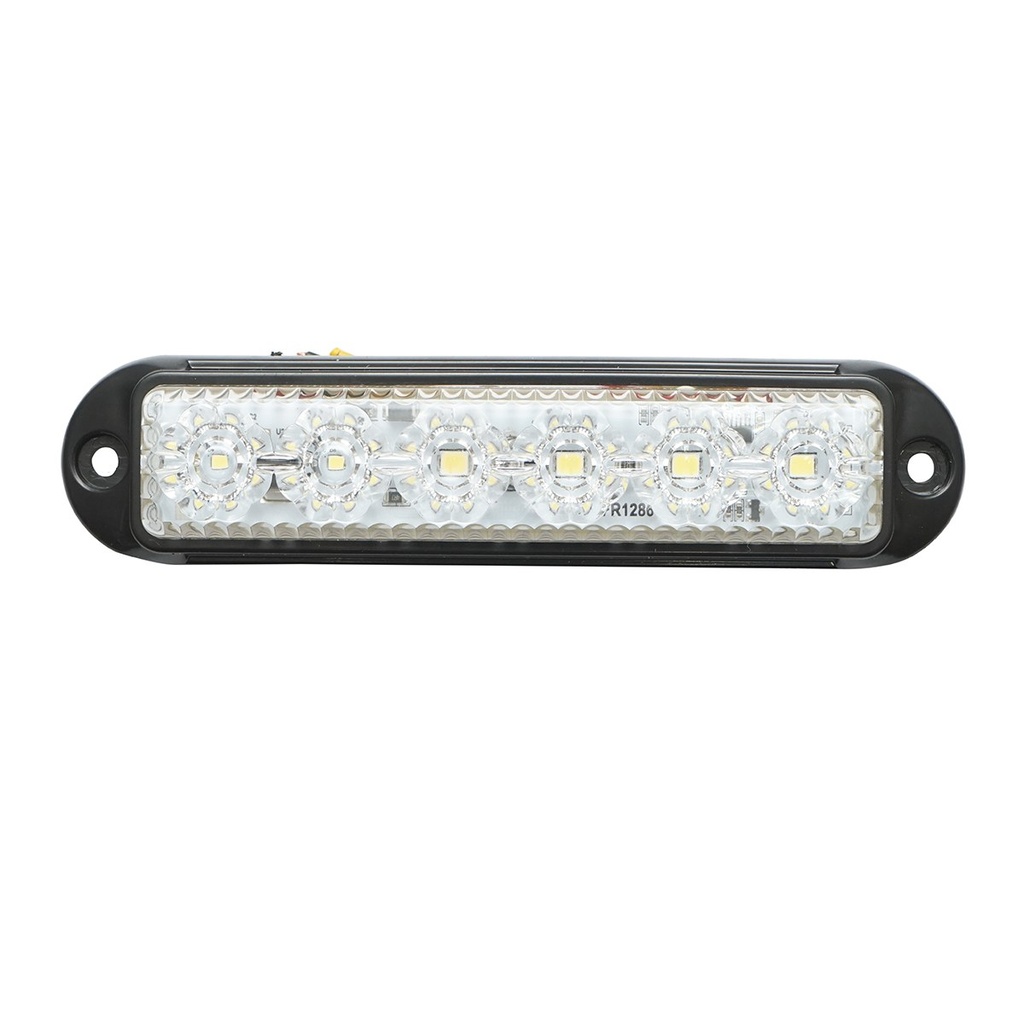 Lampa laterala gabarit slim alba LED 12-24V, galbena FR1286W