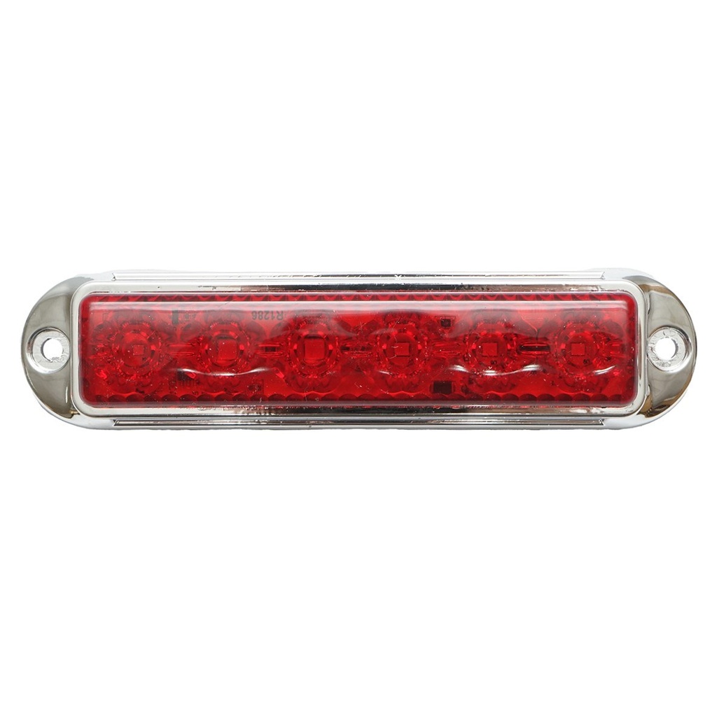 Lampa laterala gabarit slim rosie cromata LED 12-24V, galbena FR1286CR