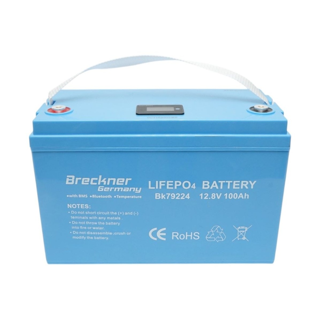 Baterie Li-ion LiFePO4 12.8V, 100Ah cu BMS, Bluetooth si protectie temperatura IP54