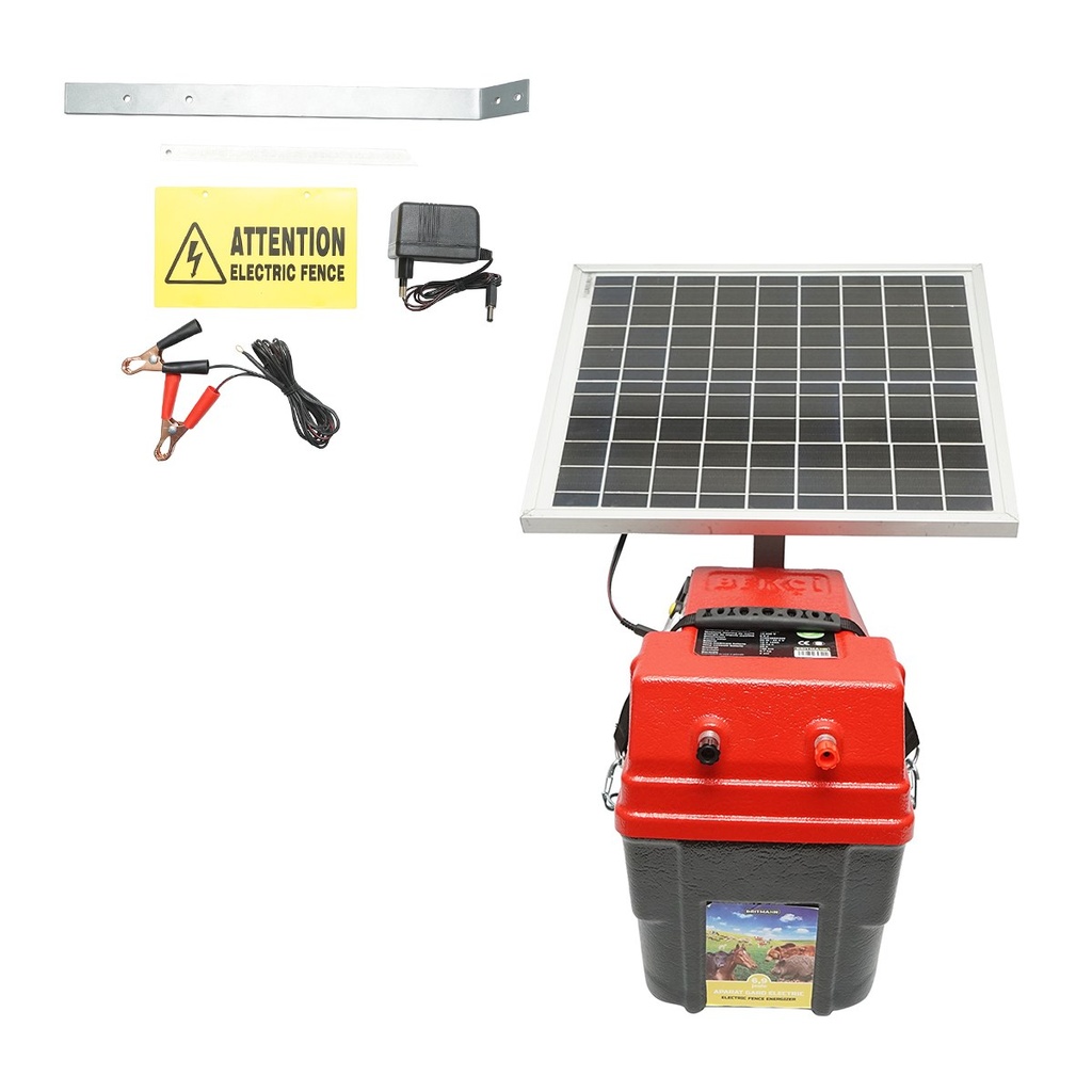 [AMAT6-117914] Aparat generator de impulsuri 6.9 Joule 12-220V cu baterie 12V, 14A si panou solar 20W