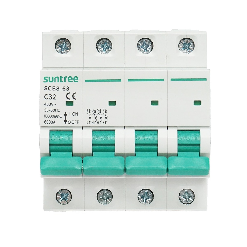 Siguranta automata tip intreruptor 4P-32A-400VAC, 6KA Suntree
