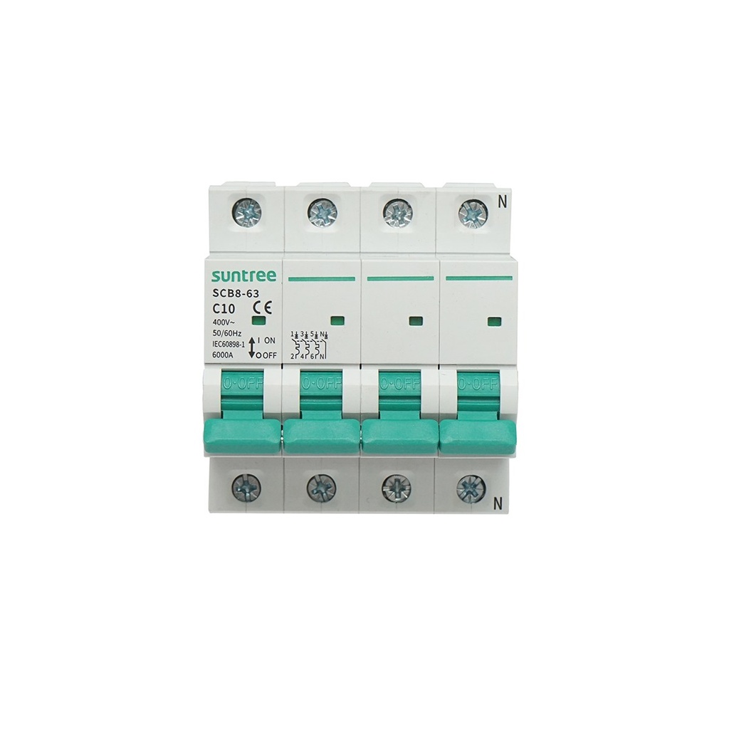 Siguranta automata tip intrerupator 3P+N, 10A 400VAC Suntree
