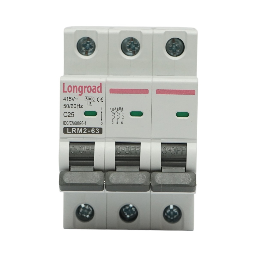 Siguranta automata intreruptor MCB 3P 25A 415VAC Longroad