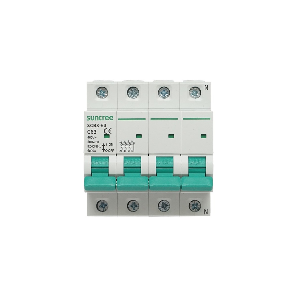 Siguranta automata tip intrerupator 3P+N, 63A 415VAC Suntree