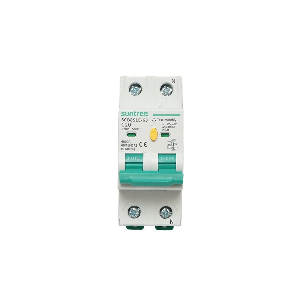 Siguranta automata tip intrerupator 1+N, 20A 400VAC Suntree