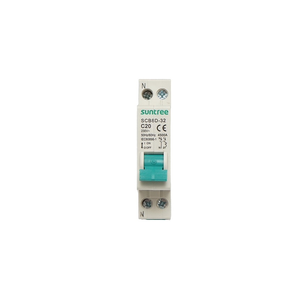 Siguranta automata bipolara 1P+N, 20A, 4.5kA Suntree