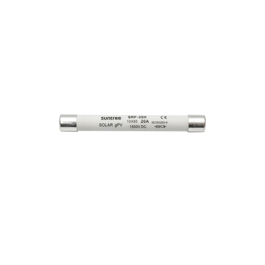 Siguranta fuzibila cilindrica SRF-35H pentru sisteme solare gPV, 20A, 1500V Suntree