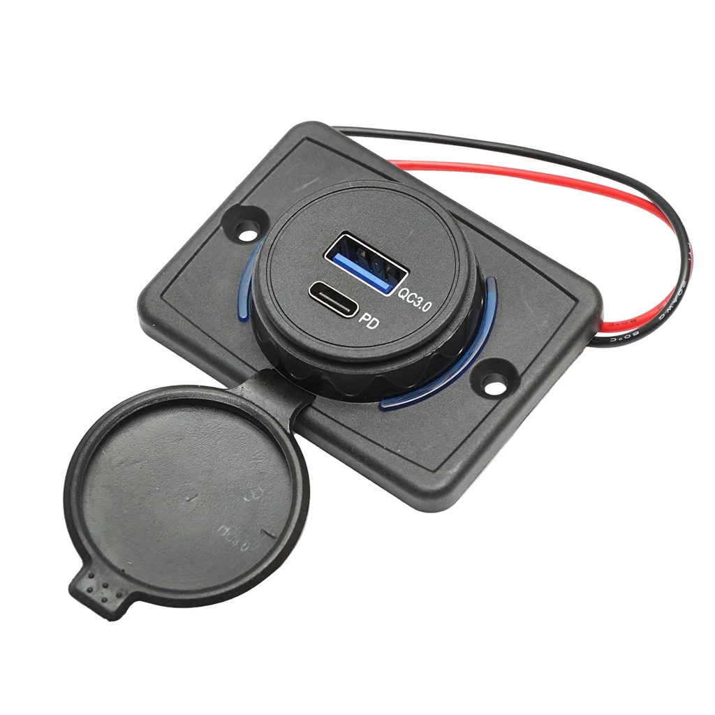 Incarcator auto universal dublu 12-24V, Tip C, USB