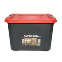 Cutie, lada depozitare heavy duty 18L cu capac, rosie 385x295x260mm