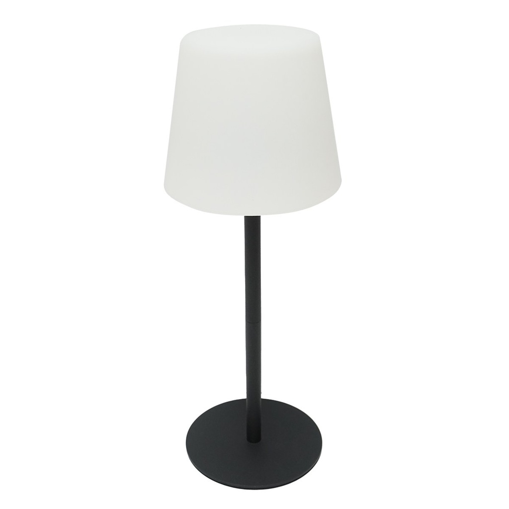 Lampa de masa LED 2W neagra, baterie 3.7V/1200mAh, reincarcabila USB 5V/1A