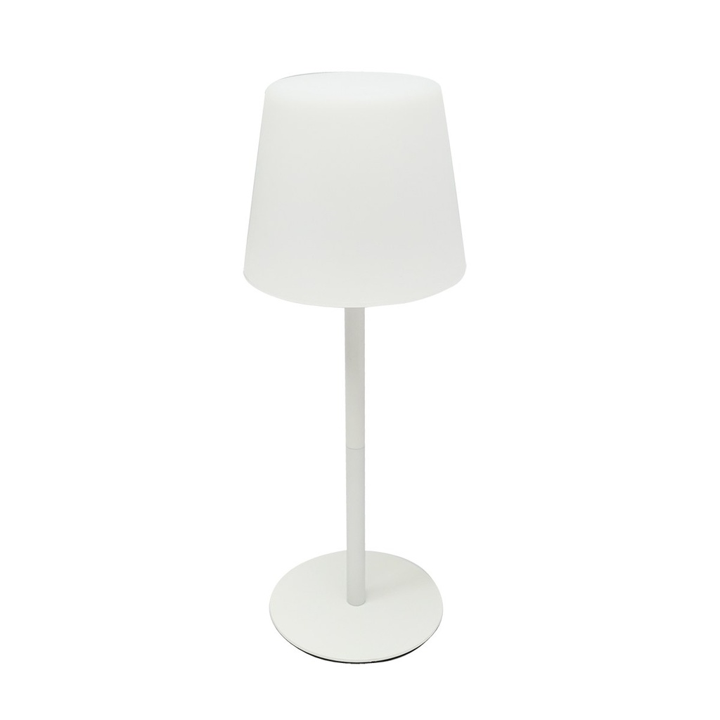 Lampa de masa LED de exterior 2W alba, baterie 3.7V/1200mAh, reincarcabila USB 5V/1A