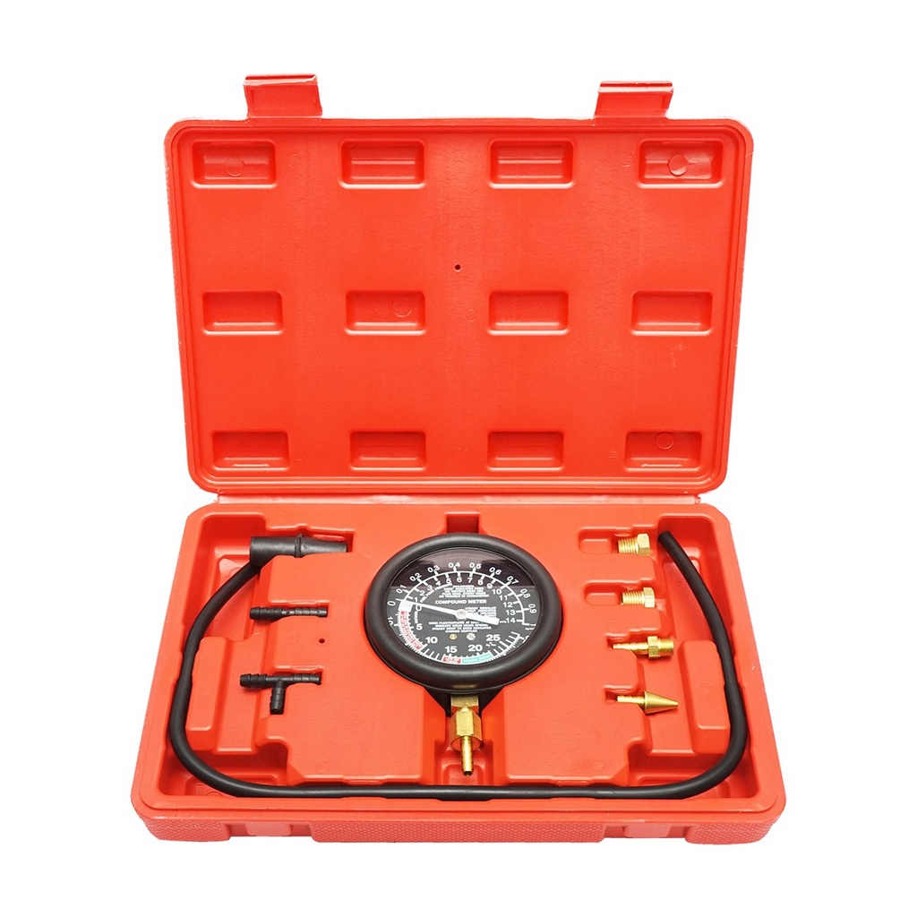 Trusa tester presiune combustibil si vacuum (vid), manometru analog