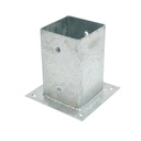 Suport stalp patrat aplicat 91x91x150mm, otel zincat