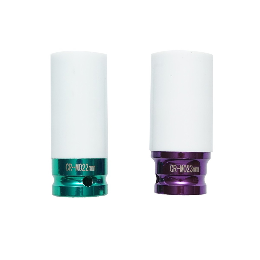 Set 2 chei tubulare prezoane roti 22mm, 23mm de impact cu protectie janta, patrat 1/2 inch