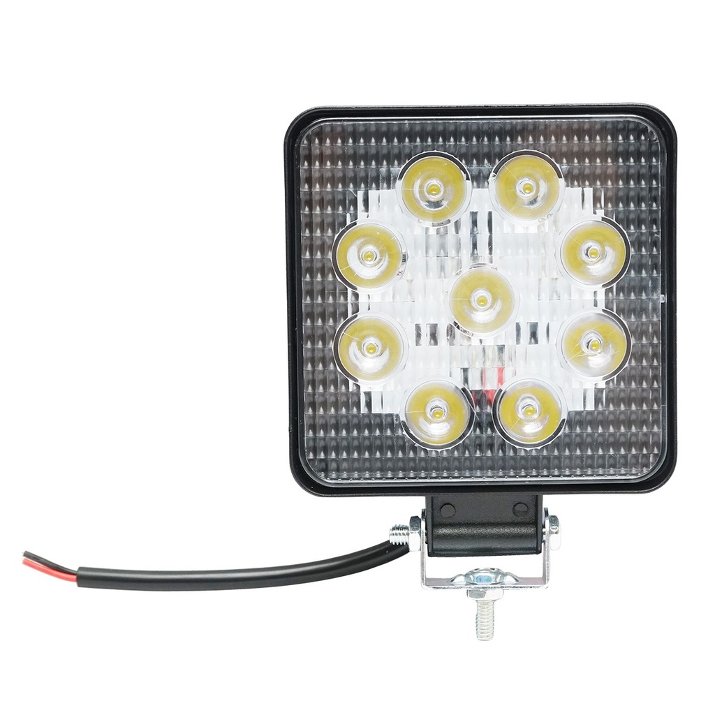 Lampa cu 9 LED-uri 10-60V 27W unghi radiere 30 de grade tip spot 107x107x49mm 6000K IP67