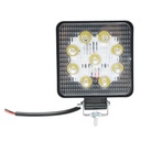 Lampa cu 9 LED-uri 10-60V 27W unghi radiere 30 de grade tip spot 107x107x49mm 6000K IP67