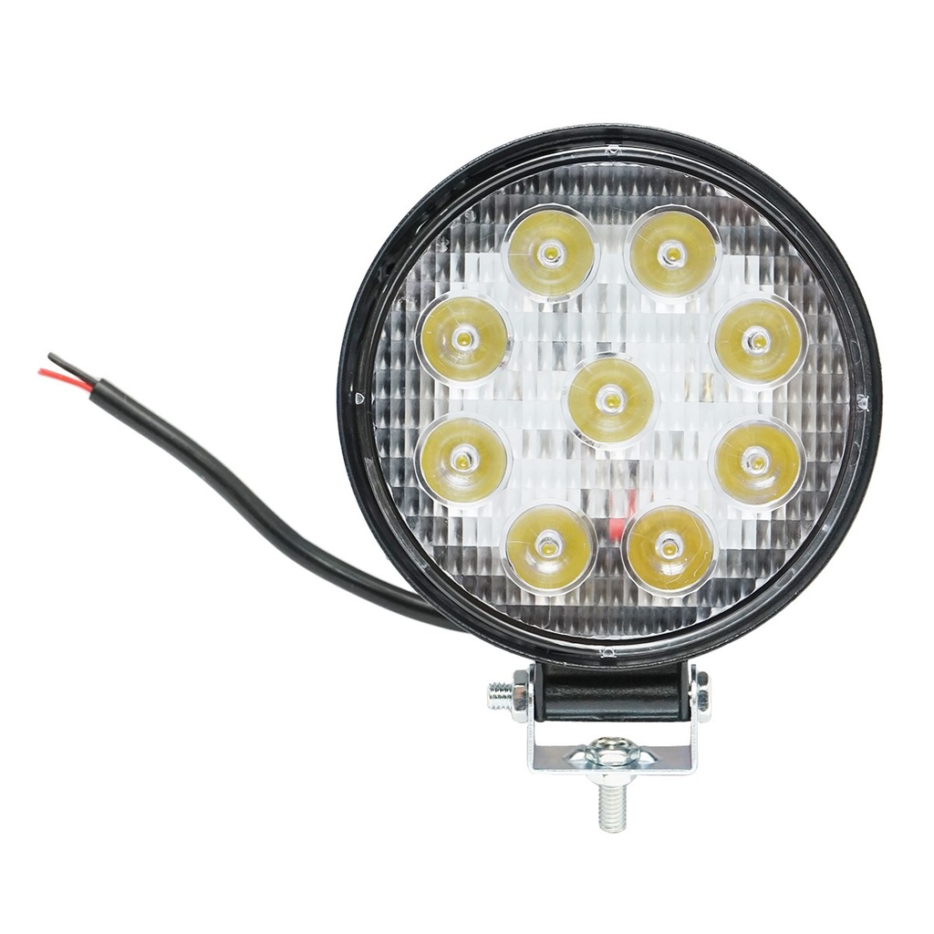 Lampa cu 9 LED-uri 10-60V 27W unghi radiere 60 de grade tip flood 6000K 107x107x51mm IP67