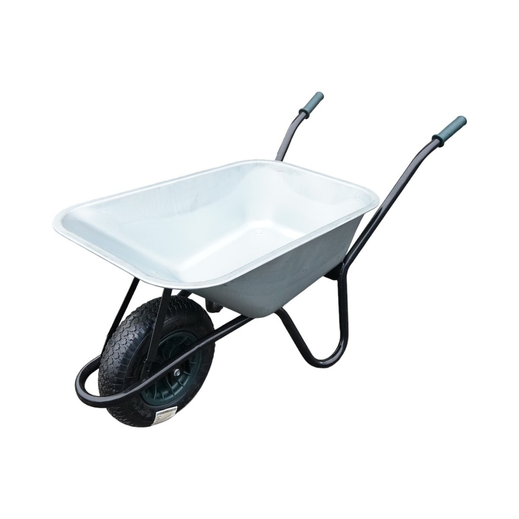 Roaba metalica 100L cu roata pneumatica 400/8 si cuva galvanizata 895x642x298mm Thor