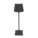 Lampa de masa LED 3W neagra, baterie 3.7V/1800mAh, reincarcabila USB 5V/1A