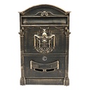 Cutie postala antic auriu 410X260X90mm cu 2 chei si accesorii de prindere