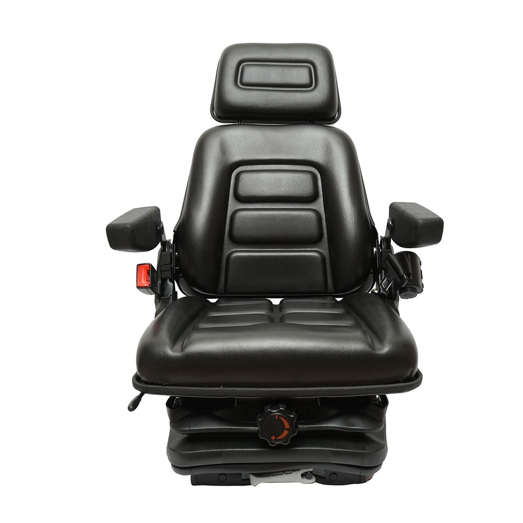 Scaun universal reglabil pentru tractor cu centura de siguranta, cotiere si suspensie mecanica 830x610mm