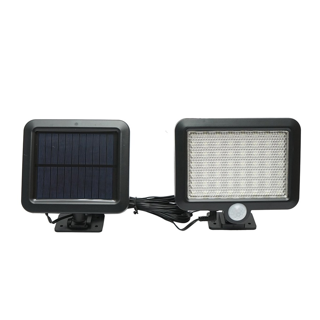 Lampa solara LED 250lm cu panou solar 1W 6V, baterie 1500mAh si senzor miscare IP44