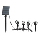 Set 4 lampi de gradina cu panou solar 2.5W/6V si baterie 3.7V/1.8Ah IP65