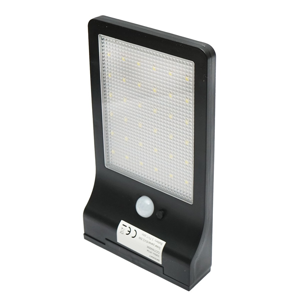 Lampa solara LED 326lm cu panou solar 2.5W/6V, baterie 3.7V/1.8 Ah si senzor crepuscular IP54