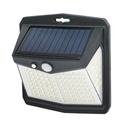 Lampa solara LED 147lm pentru perete, gard, scari cu panou solar 0.65W/5.5V, baterie 3.7V/1.2 Ah si senzor miscare IP54