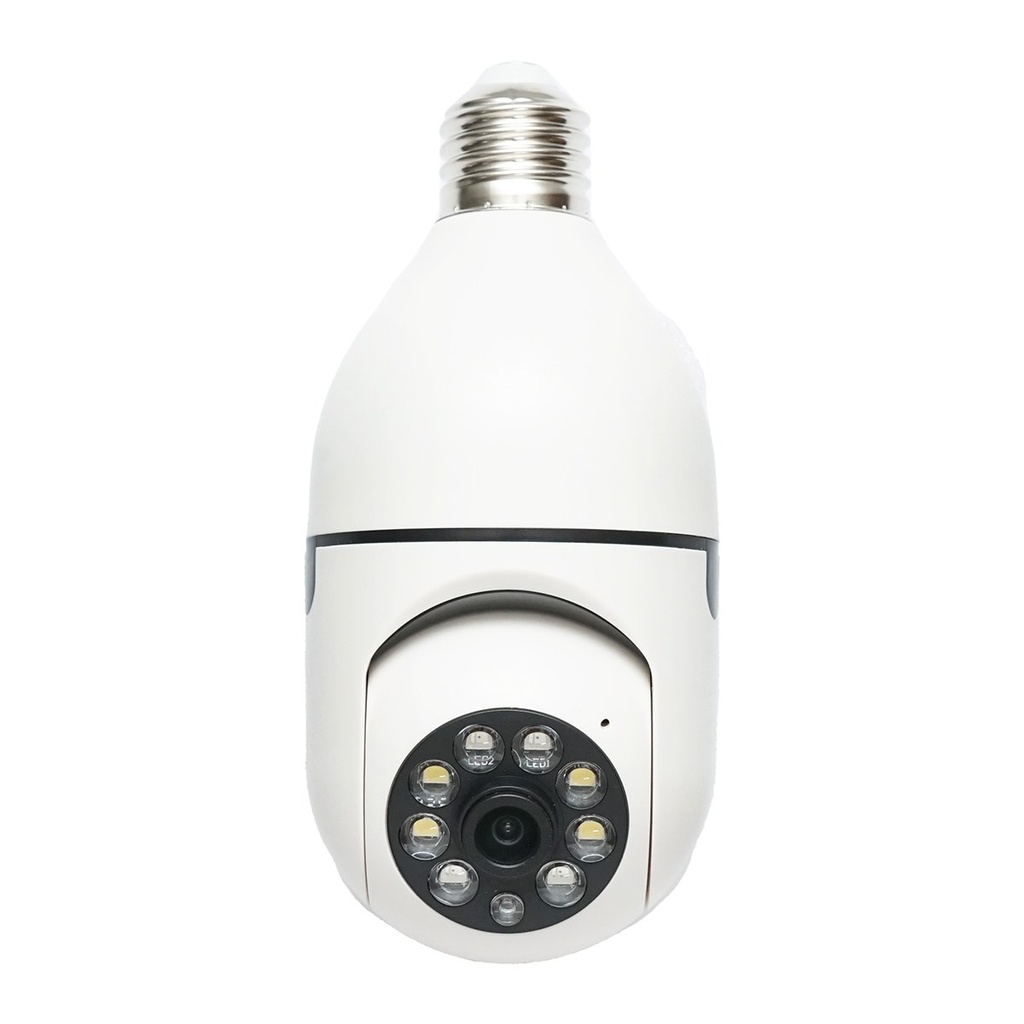 Camera de supraveghere smart-bulb PTZ, WIFI 2.4G 1080P, tip bec E27 cu senzor de miscare si aplicatie iCSee