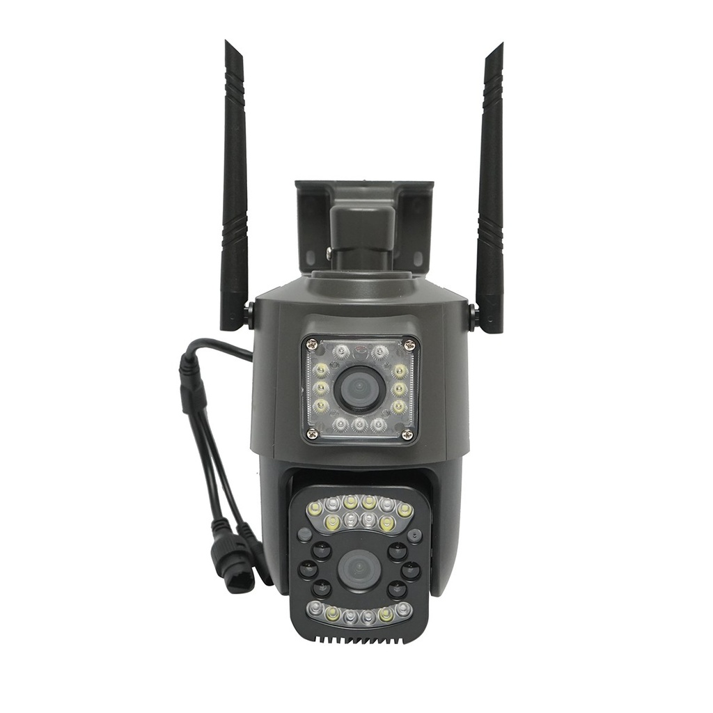 Camera de supraveghere lentila duala 4G, P2P 1080P, PTZ cu senzor de miscare, detectie umana si aplicatie V380 Pro