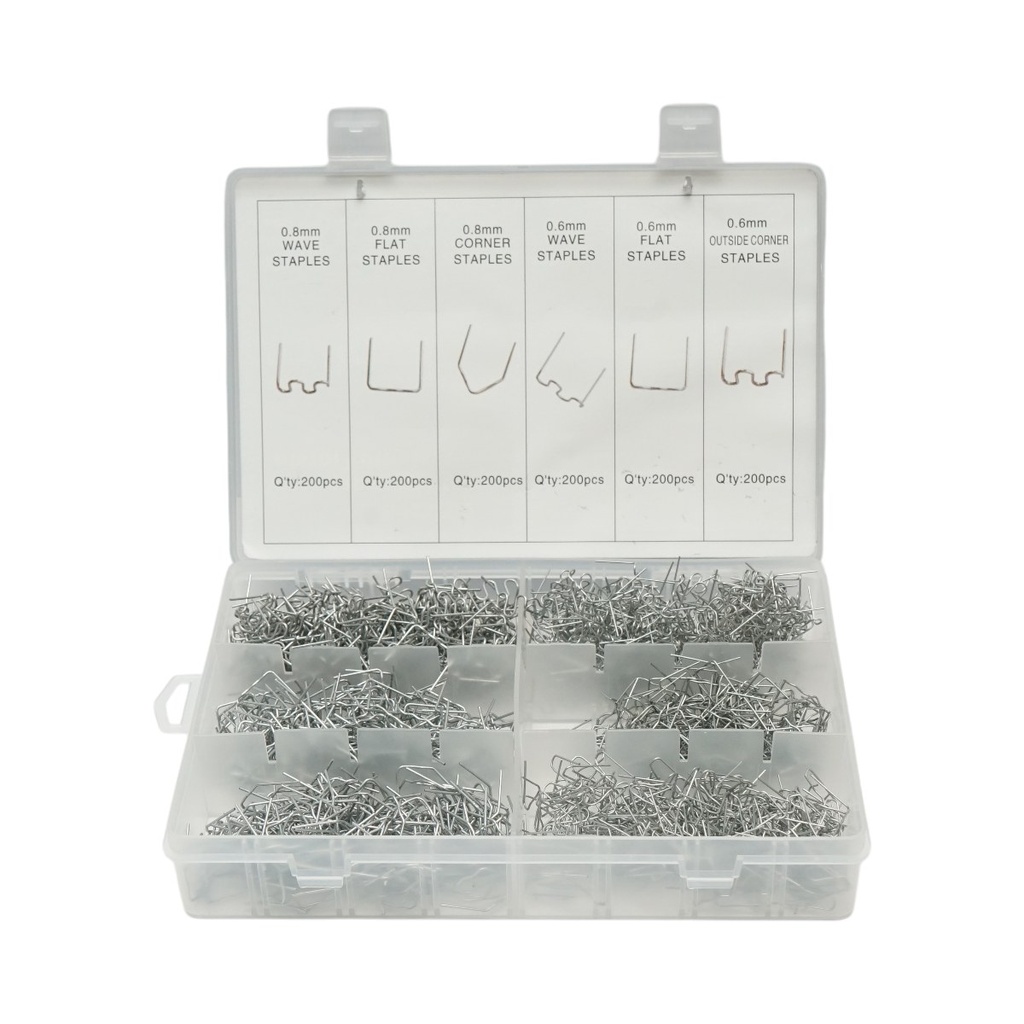 Trusa capse pentru pistol lipit plastic 1200 piese