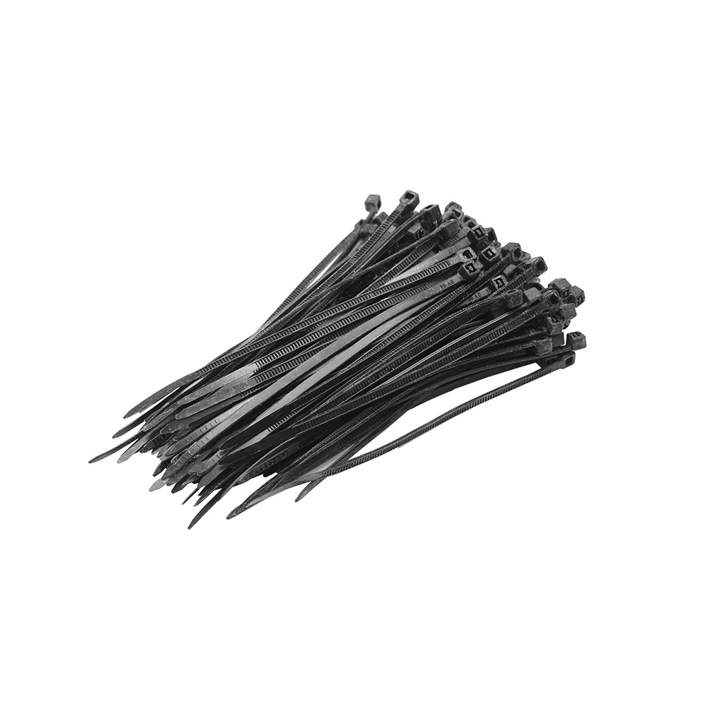 Faseta, colier plastic negru 2.5x100mm 100 buc/set