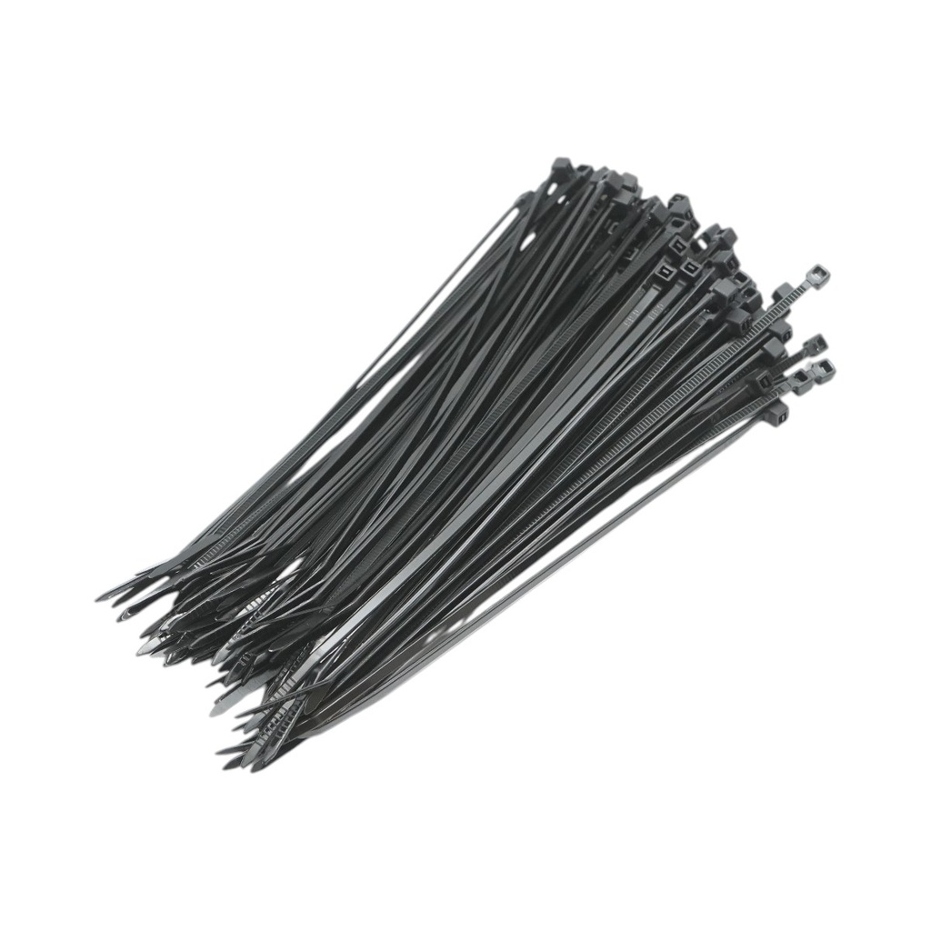 Faseta colier plastic negru 2.5x160mm 100 buc/set Longroad