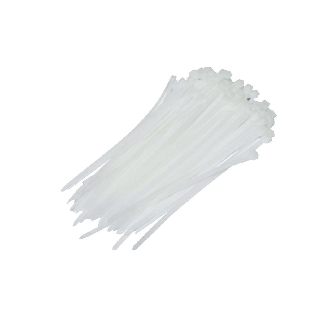Faseta, colier plastic alb 3.6x120mm 100 buc/set