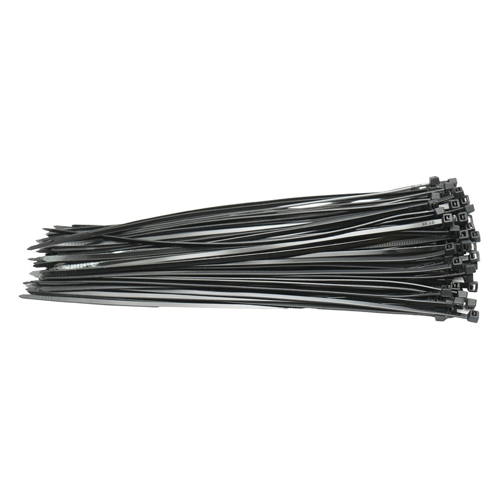 Faseta, colier plastic negru 3.6x250mm 100 buc/set