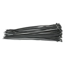 Faseta, colier plastic negru 3.6x250mm 100 buc/set