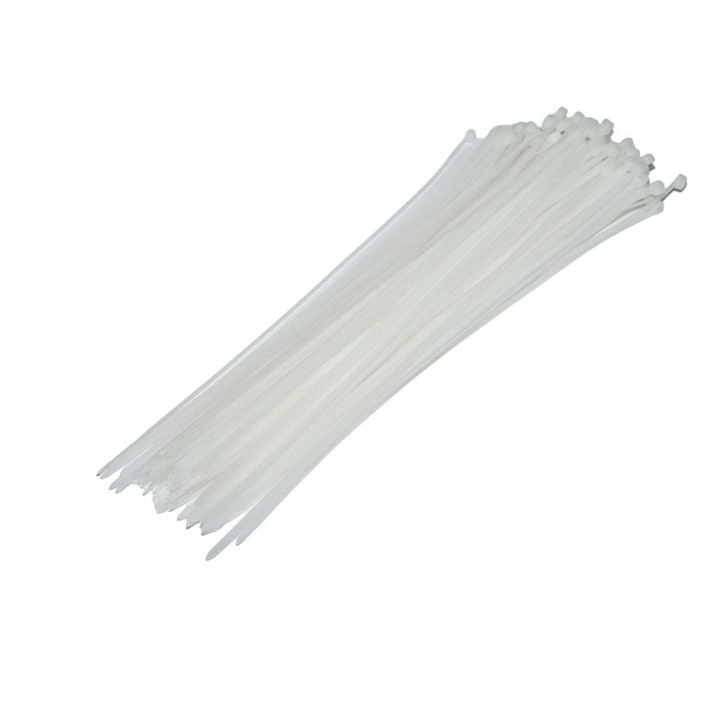 Faseta colier plastic alb 3.6x300mm 100 buc/set