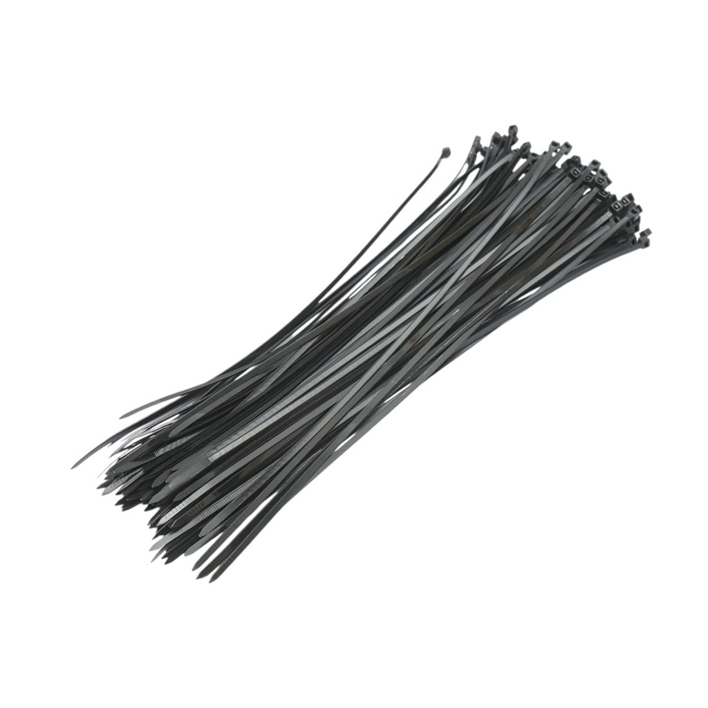 Faseta colier plastic negru 3.6x350mm 100 buc/set Longroad