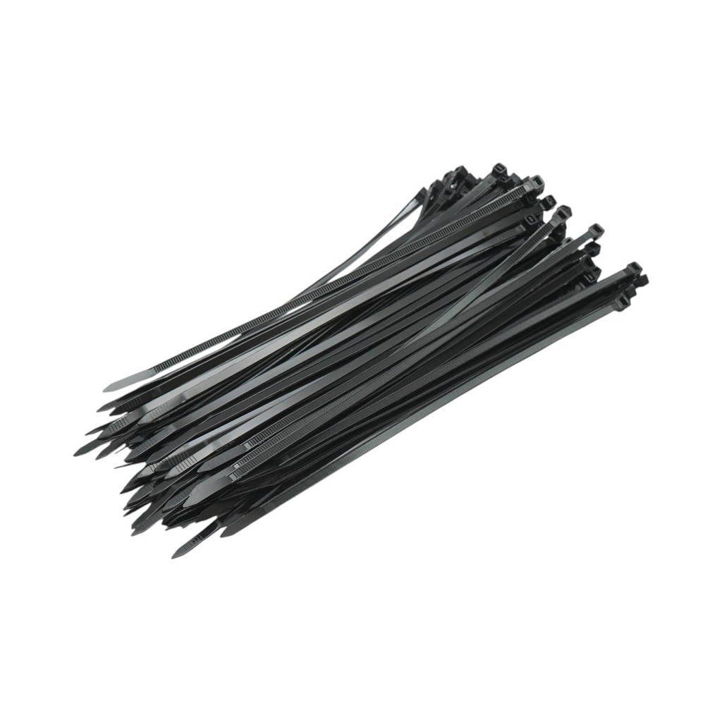 Faseta colier plastic negru 4.8x250mm 100 buc/set Longroad