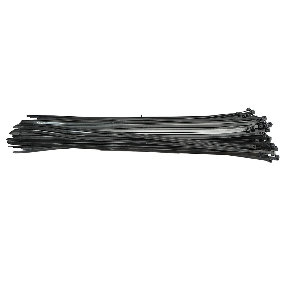 Faseta, colier plastic negru 8.8x760mm 100 buc/set